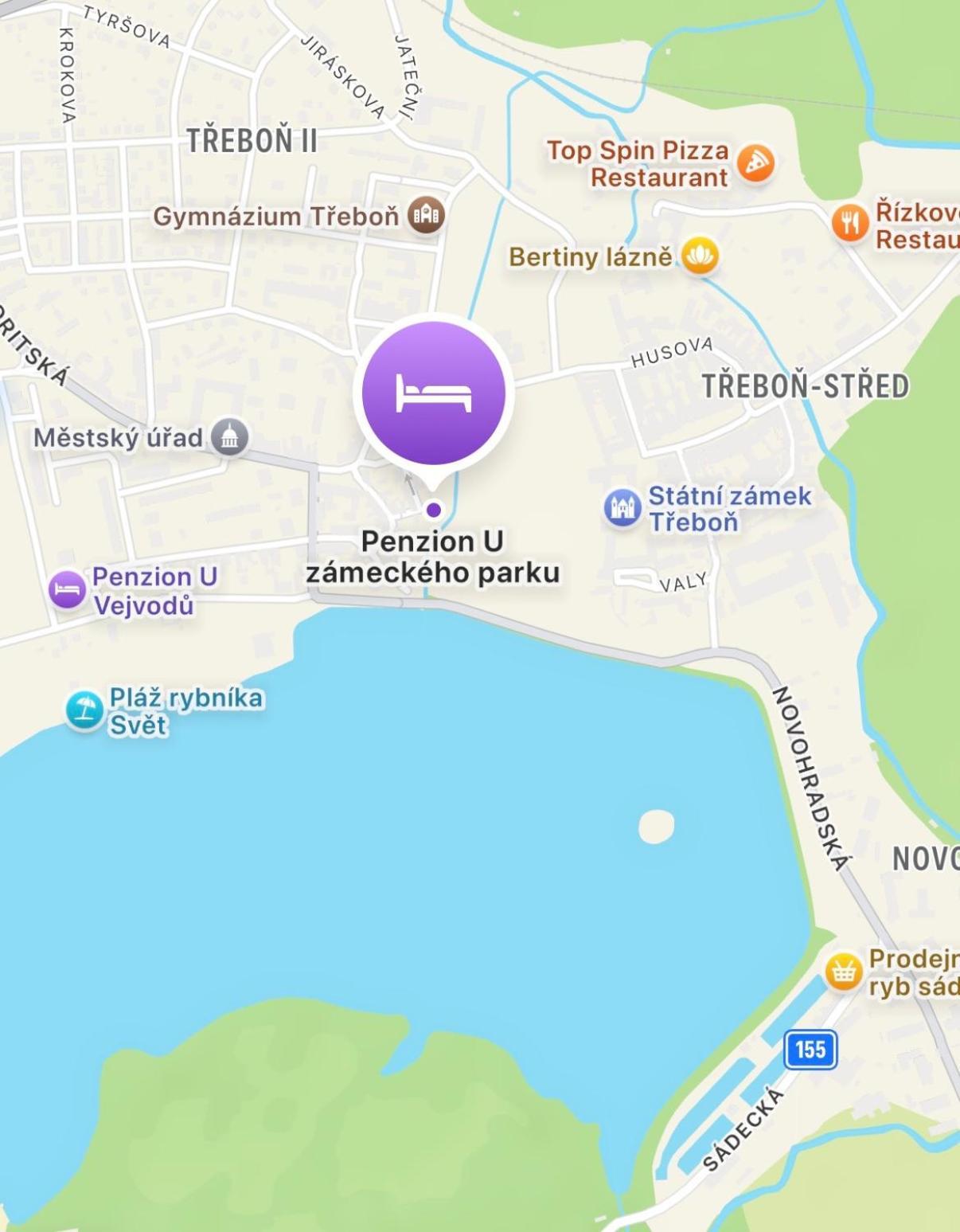 Penzion U Zameckeho Parku Třeboň 외부 사진